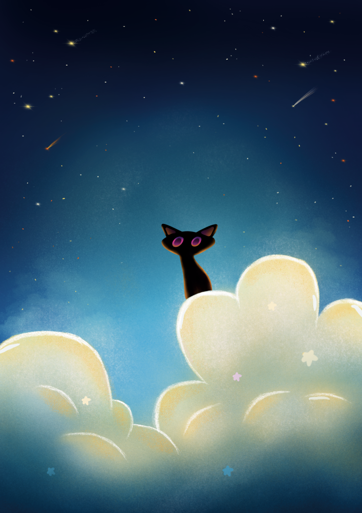 Cat in the cloud